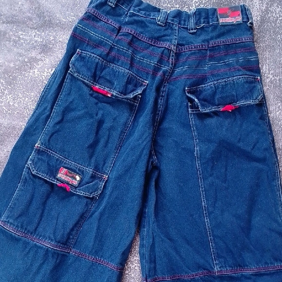 Vintage 90s SNAKE EYES BIG BAGGY WIDE DENIM JEANS JNCO-TYPE UNISEX