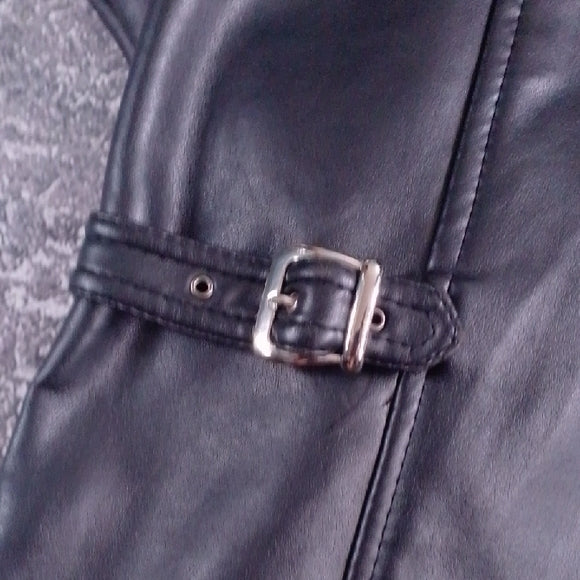 Vintage Classic Style Black Leather Jacket