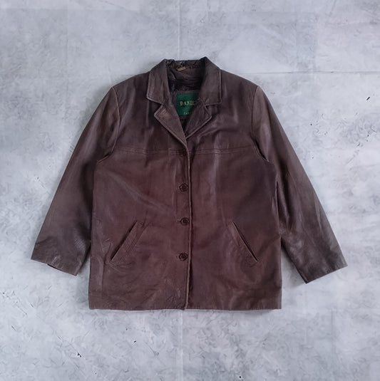 Vintage 90s Danier Brown Leather Jacket