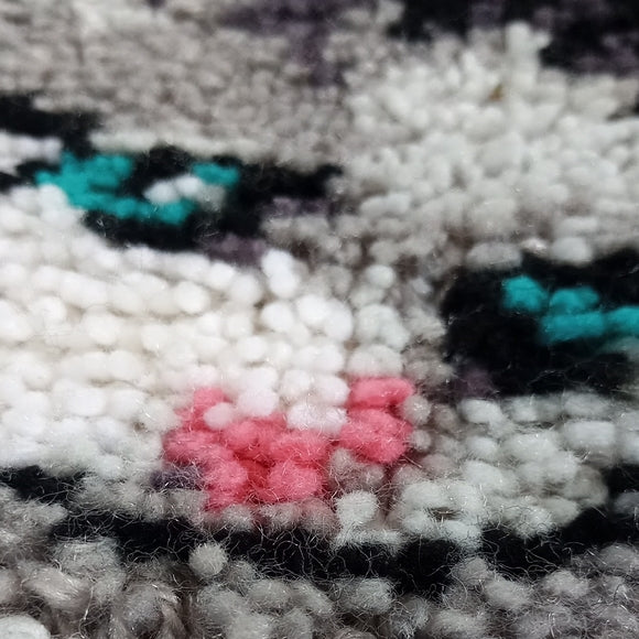 Vintage 90s Kitten Playing with Ball Latch Rug