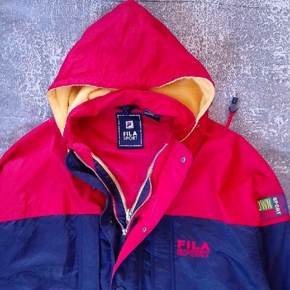 Vintage Fila SPORT DOWN HILL Red and Navy Ski Jacket