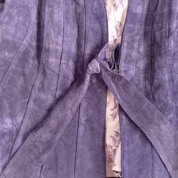 Vintage Danier Suede Tie-Front Jacket - Purple