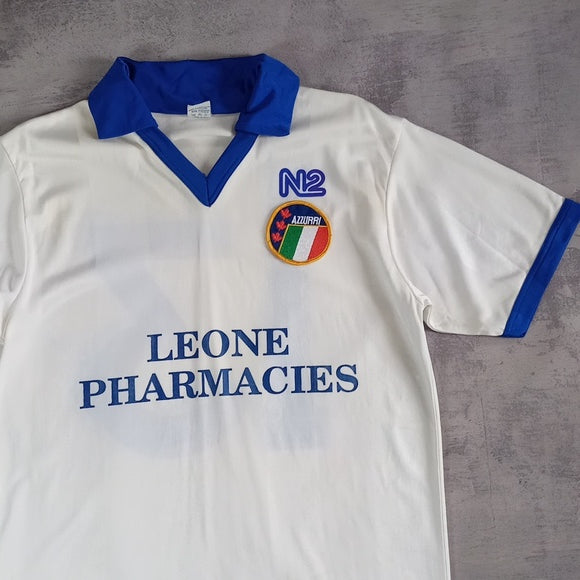 Vintage 90s LEONE PHARMACIES AZZURRI MADE IN ITALY SOCCER JERSEY