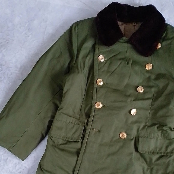 Vintage 60s-70s Chinese Extreme Cold Weather Double Breasted Military Overcoat