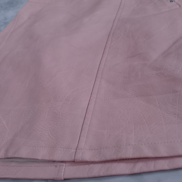 Zara Pink Faux Leather Skirt