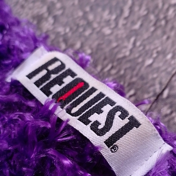 VINTAGE 90s REQUEST Fuzzy Purple Crew Neck Sweater SPICE GIRLS Y2K MUPPET