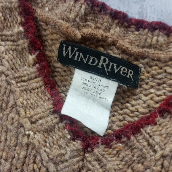 Vintage Dad Sweater Windriver Crewneck Sweater Wool