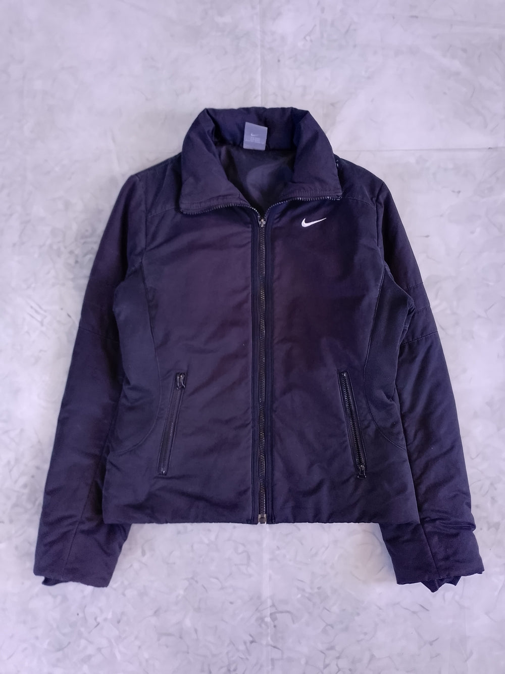 Vintage Y2K Nike Women's Black Zip-Up Jacket