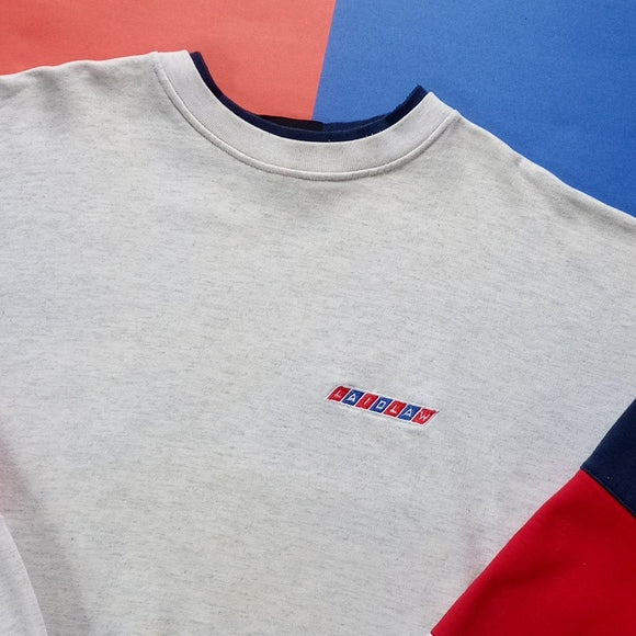 Vintage 90s LAIDLAW Embroidered Colour Block Crew Neck Sweater