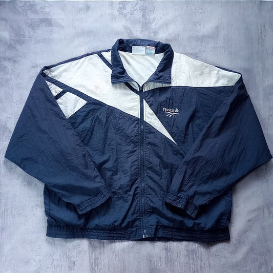 Vintage 90s Reebok Big Logo Windbreaker Jacket