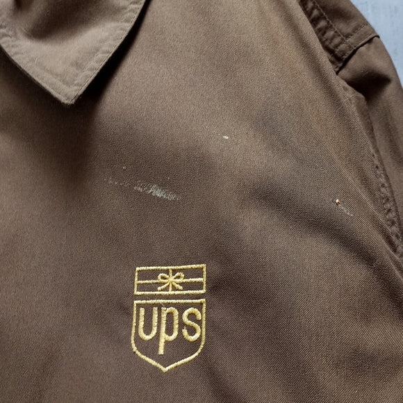 VINTAGE UPS Cargo Pocket Brown Worker Jacket G.A. Rivers Style 1839