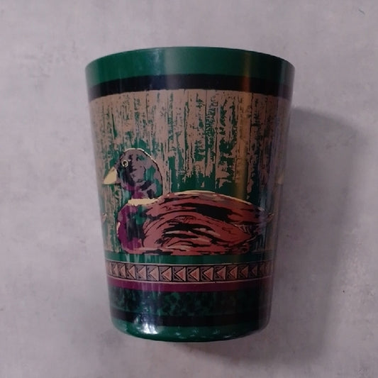 Vintage 90s Duck Design Decorative Trash Can