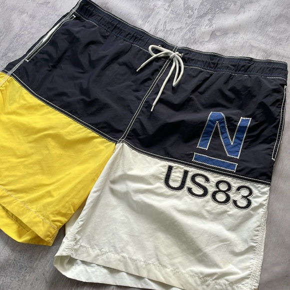 Nautica Yellow/Blue Colour Block NUS83 Shorts