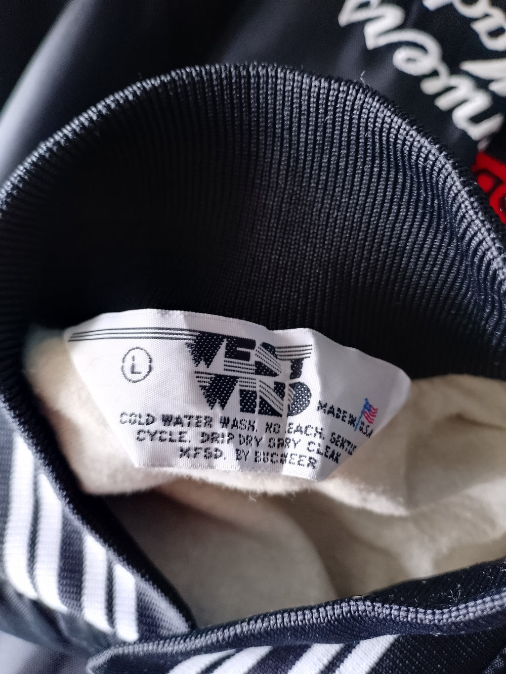 Vintage 90s NEW ENGLAND FOOTBALL ASSOCIATION Black Varsity Jacket