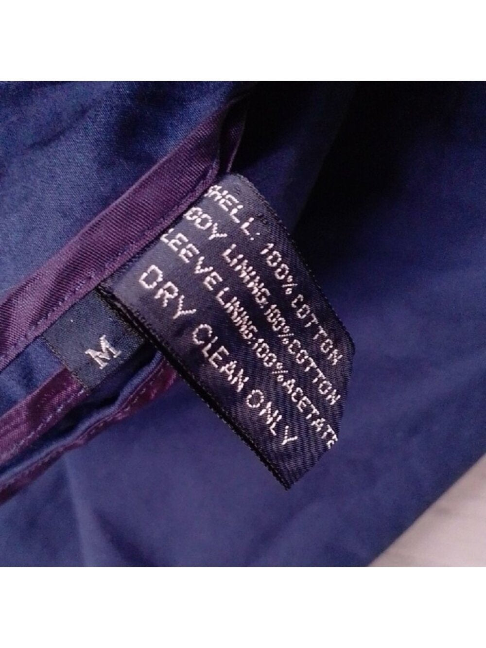 Vintage BURBERRY'S Navy Blue Jacket with Red Lining Embroidered UNISEX MAC COAT