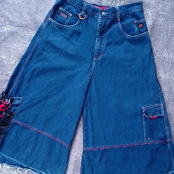 Vintage 90s SNAKE EYES BIG BAGGY WIDE DENIM JEANS JNCO-TYPE UNISEX