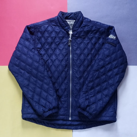 SPYDER Quilted Blue Zip-Up Jacket WOMENS