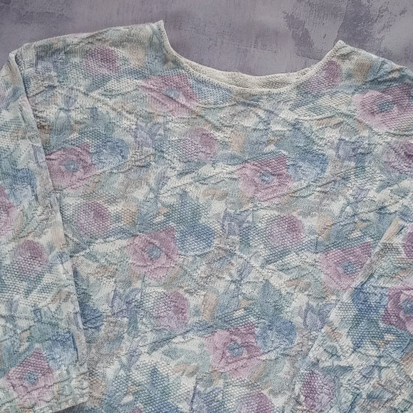 Vintage FLORAL PRINT Crewneck Sweater UNISEX