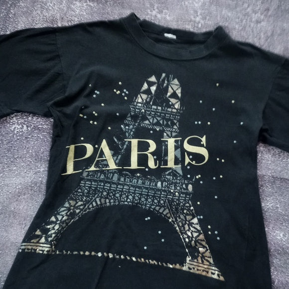 Vintage 90s Paris Eiffel Tower At Night T-shirt