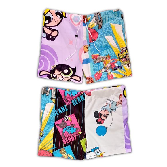 Vintage Medley Power Puff Girls / Minnie Mouse / SUPERHUMAN Bennygonia Shorts