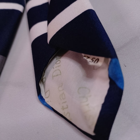 Christian Dior Blue and Tan Men's Tie Tain and Air Balloon