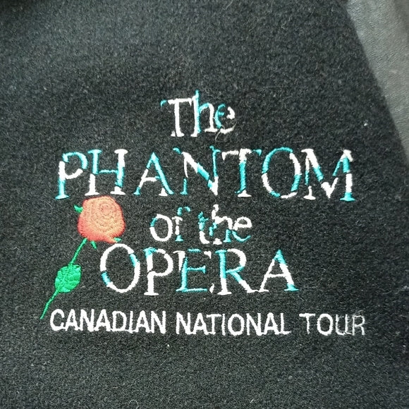 Vintage 80s 90s  Phantom of the Opera Black Jacket Canadian National Tour Jacket