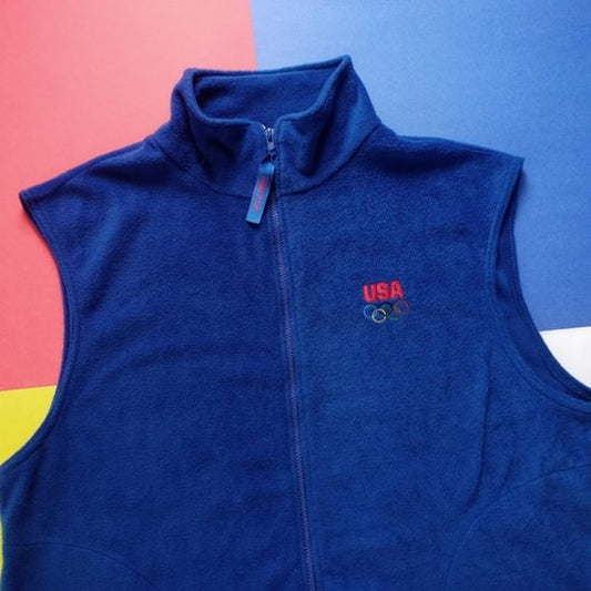 Team USA Olympic Zip-Up Fleece Vest