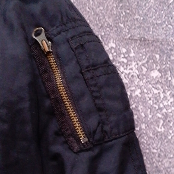 baby GAP Kids Black Hooded Jacket with Faux Fur Trim