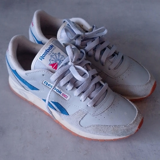 Reebok Classic Leather Dusty Warehouse Pack Grey Blue Trainers Shoes