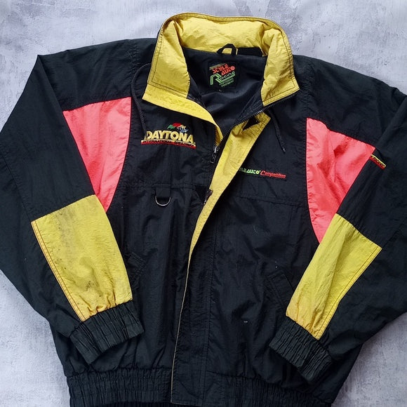 Vintage 90s Daytona International Speedway Style Auto Racing Windbreaker Jacket