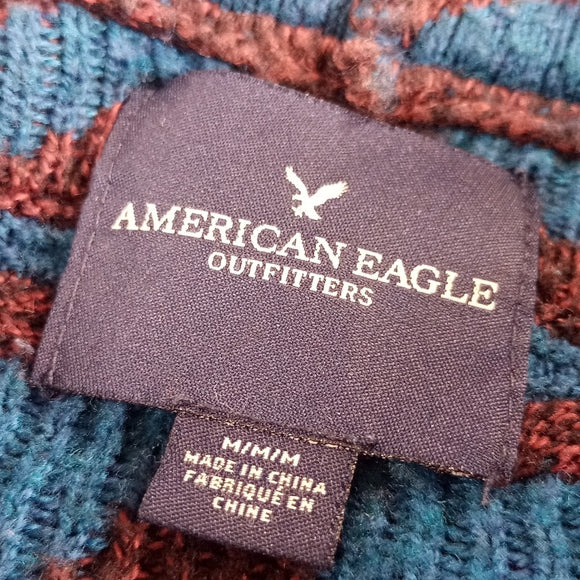 American Eagle Tribal Aztec Pattern Wool Sweater Hoodie