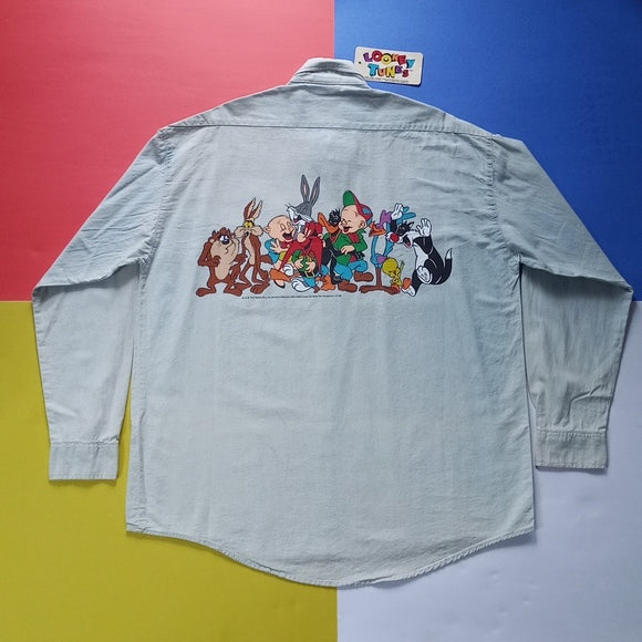 Vintage 1992 Looney Tunes Button Up Shirt Unisex