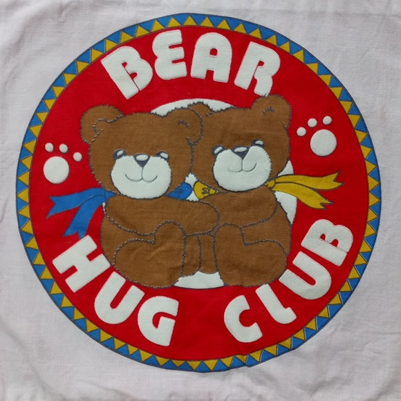 Vintage 90s Bear Hug Club Half Sweatshirt Unisex