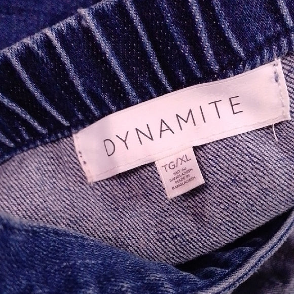 Stylish Modern Denim Overalls With Belt Workwear