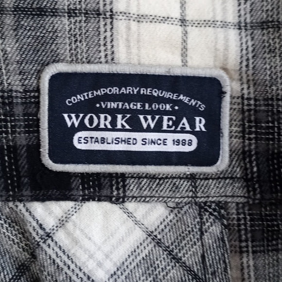 Plaid Work Wear Vintage Look Button-Up Jacket UNISEX