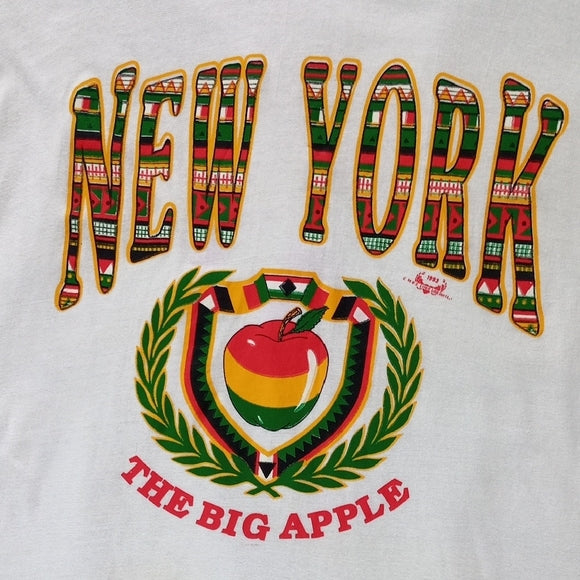 Vintage 1993 NEW YORK THE BIG APPLE SINGLE STITCH T-SHIRT