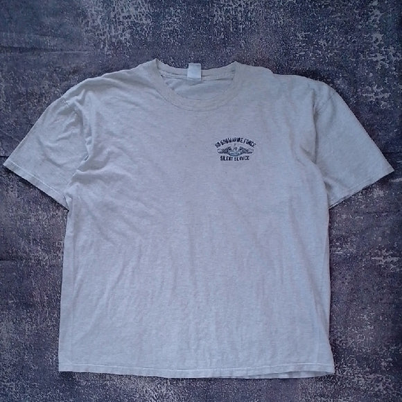 Vintage 90s US SUBMARINE FORCE SILENT SERVICE EMBROIDERED T-SHIRT