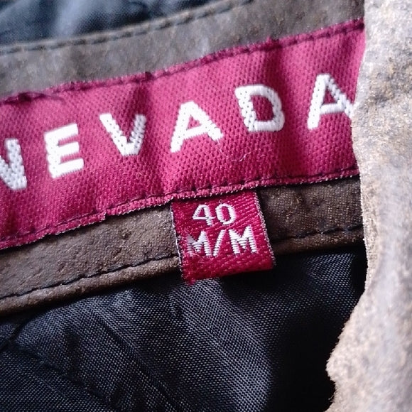 Vintage 90s NEVADA Brown Leather Jacket for Men