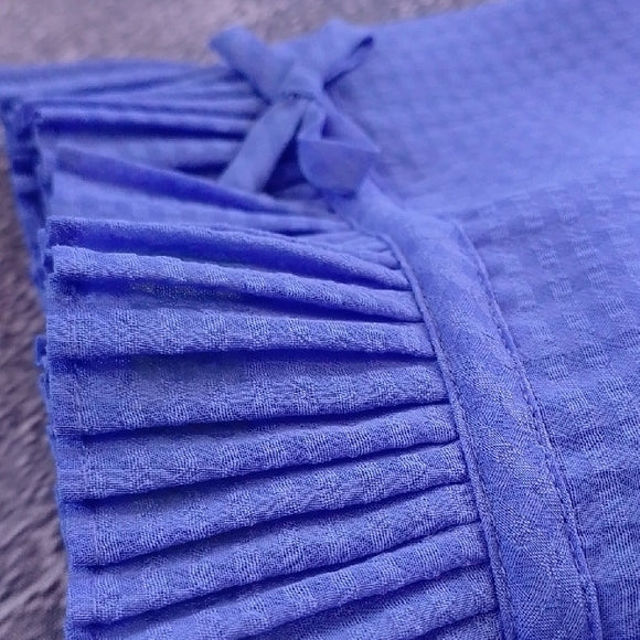 Vintage 90s Blue Top with Bow Detail Plaza collections