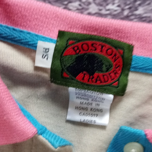 Vintage 90s BOSTON TRADERS women's POLO SHIRT SINGLE STITCH