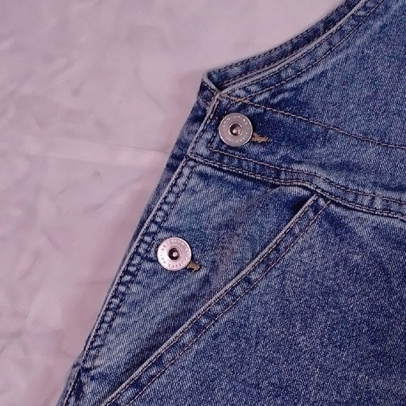 Stylish Modern Blue Denim Overalls Workwear