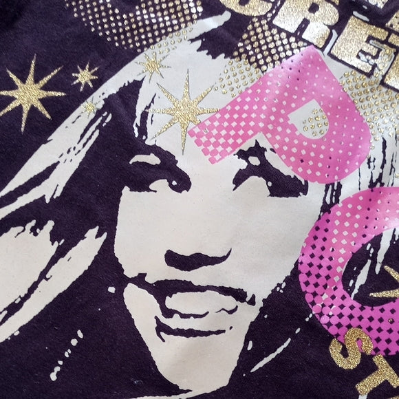 Vintage Y2K SECRET POP STAR HANNAH MONTANA GLITTER Long Sleeve Shirt