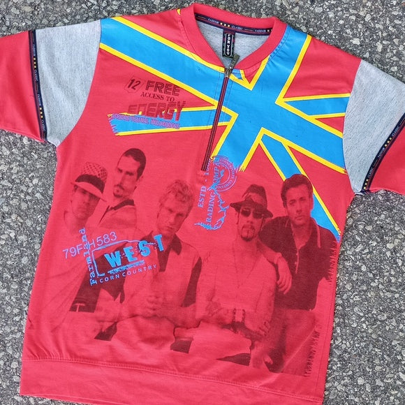 Vintage 90s Backstreet Boys Bootleg Big Print T-Shirt