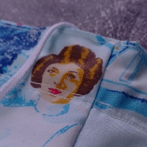 “1977 Star Wars Patchwork Shorts – Featuring Darth Vader, Leia, and More | Boom