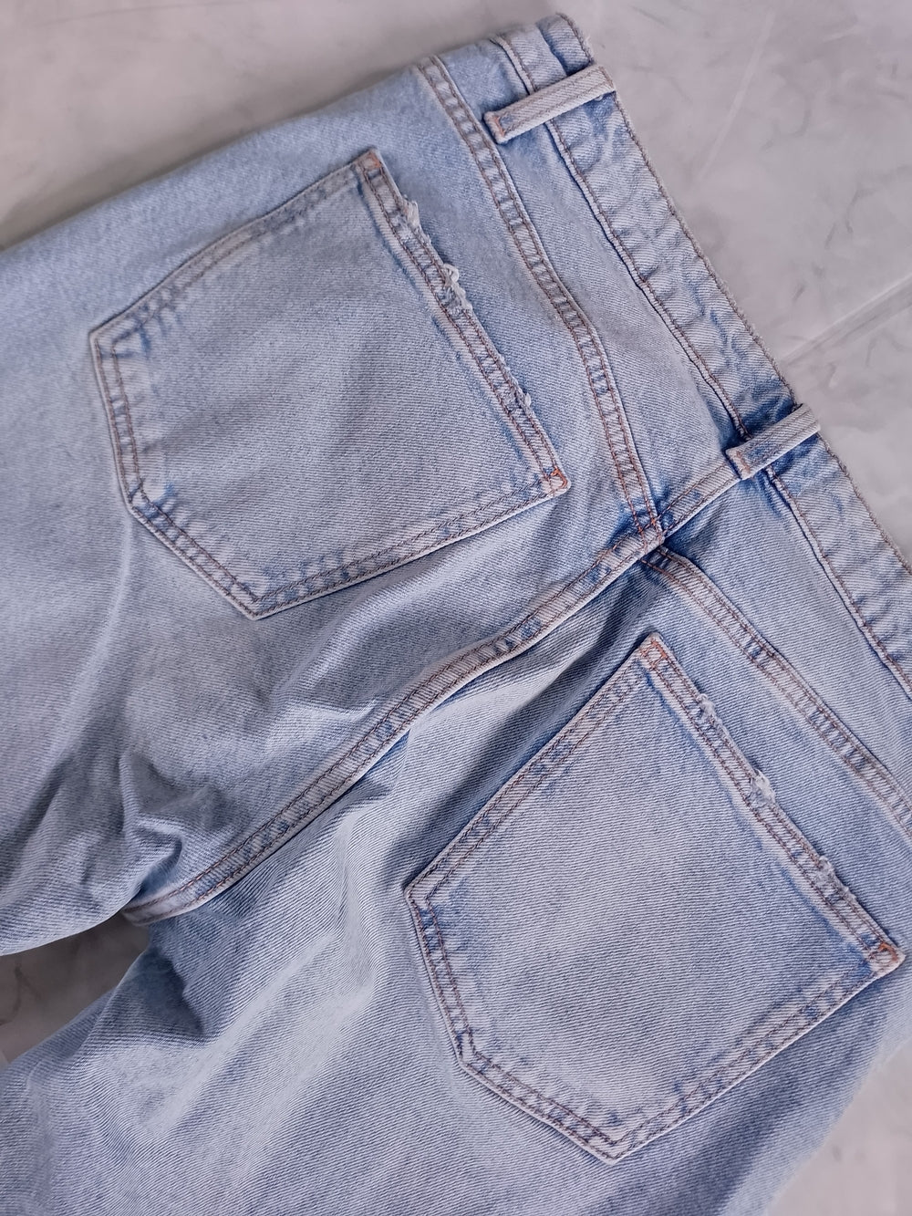 Zara Light Blue Denim Flare Jeans