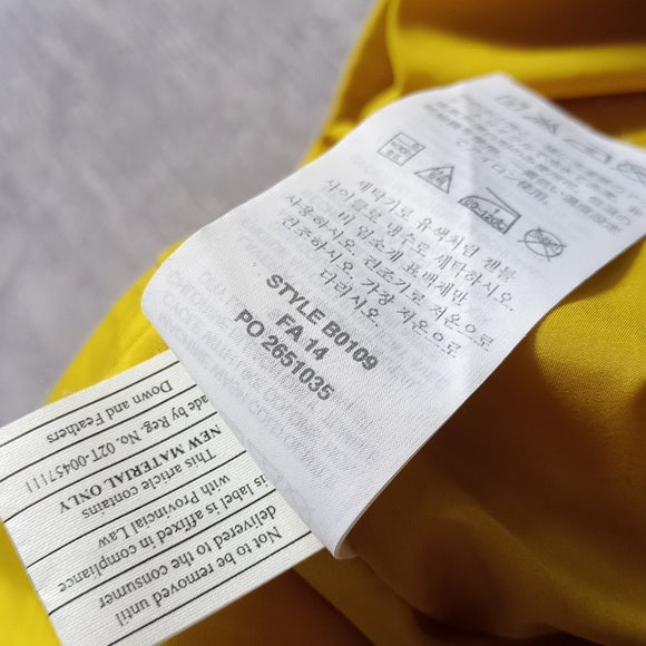 2014 J.CREW YELLOW GOOSE DOWN PUFFER VEST