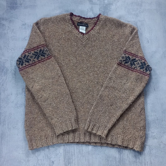 Vintage Dad Sweater Windriver Crewneck Sweater Wool