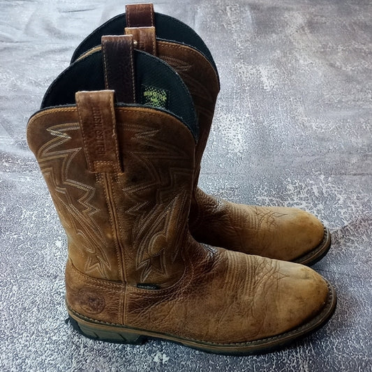 Men's Brown Leather Cowboy Boots