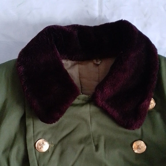 Vintage 60s-70s Chinese Extreme Cold Weather Double Breasted Military Overcoat