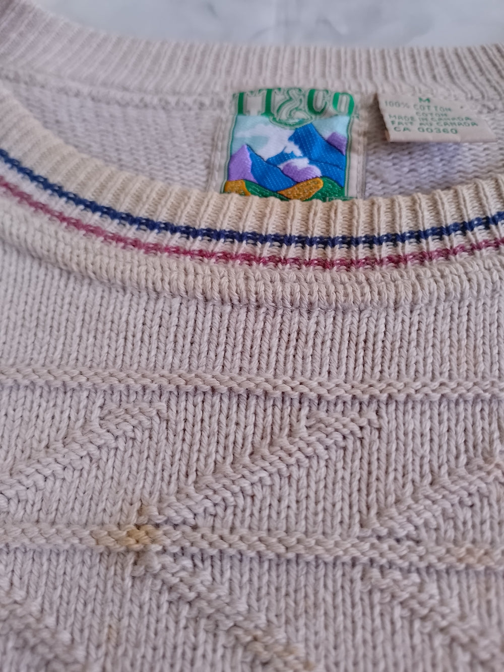 Vintage 90s TT&Co. Sport Knit Stripes Sweater
